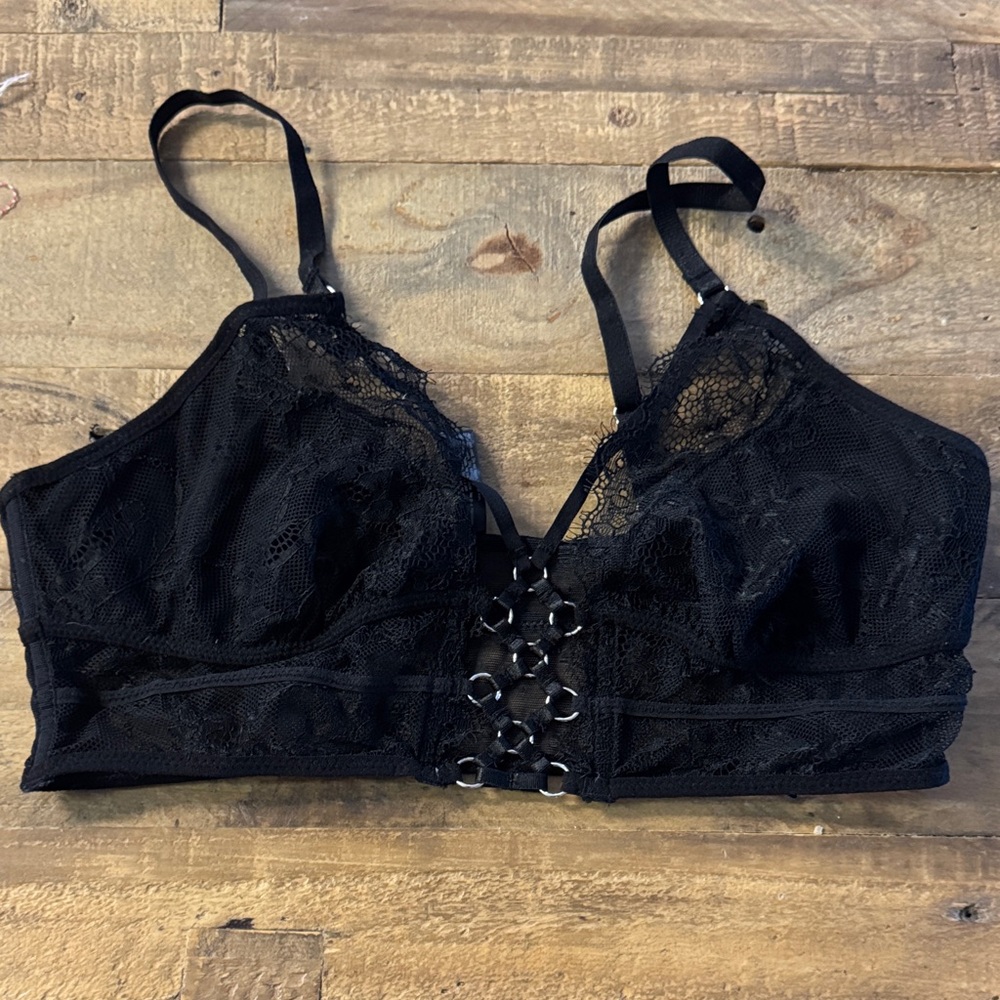 Thistle & Spire Nwot Elegant Black Lace Bralette